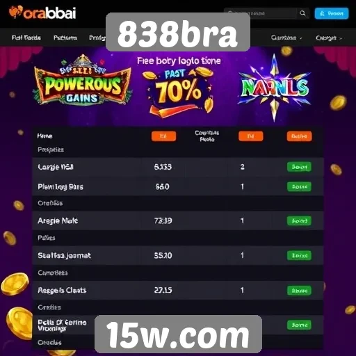 Comparativa entre 838bra e outros sites de jogos